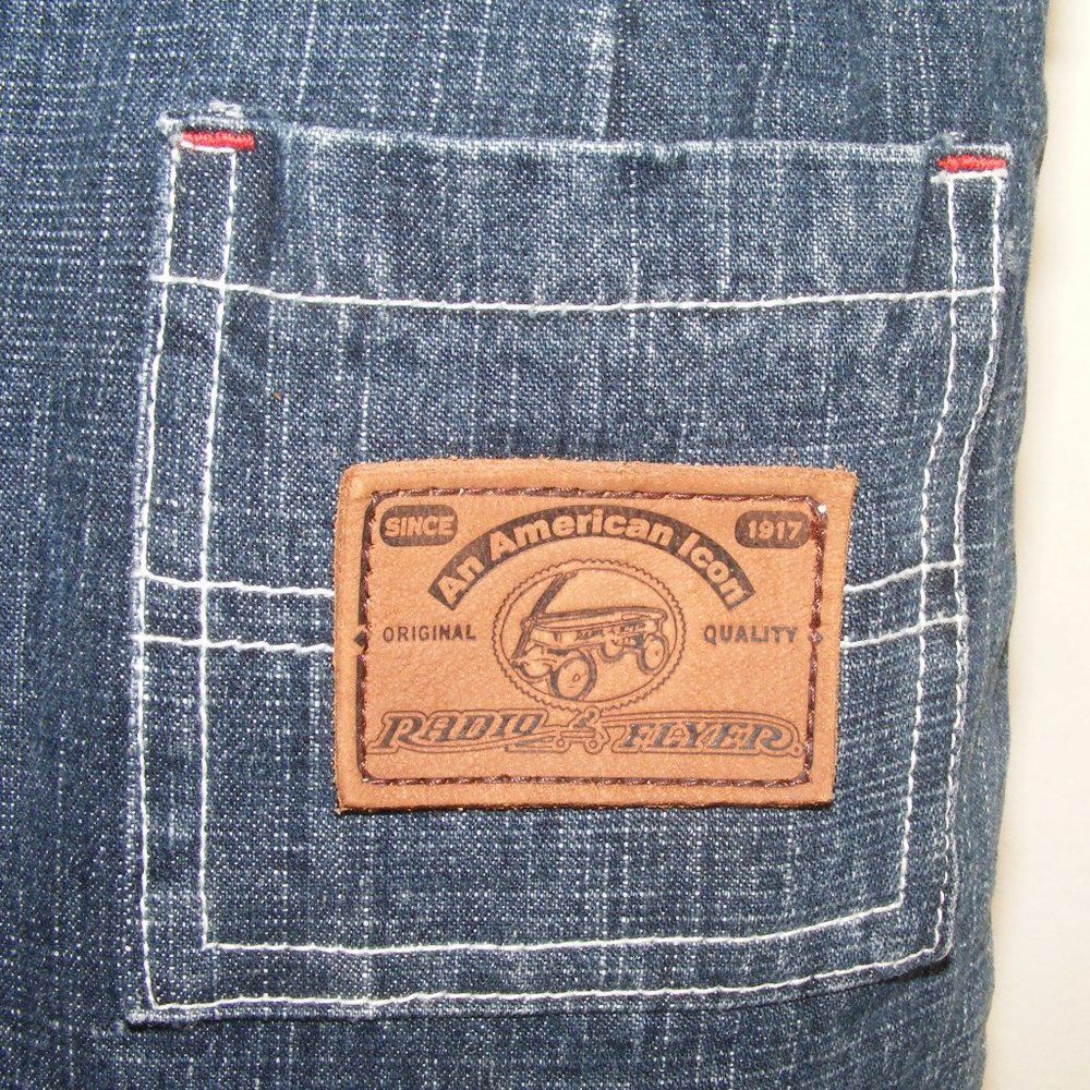 new! RADIO FLYER Denim Jumpsuit/Short-alls 6-9mo, short sleeves - Picture 13 of 15